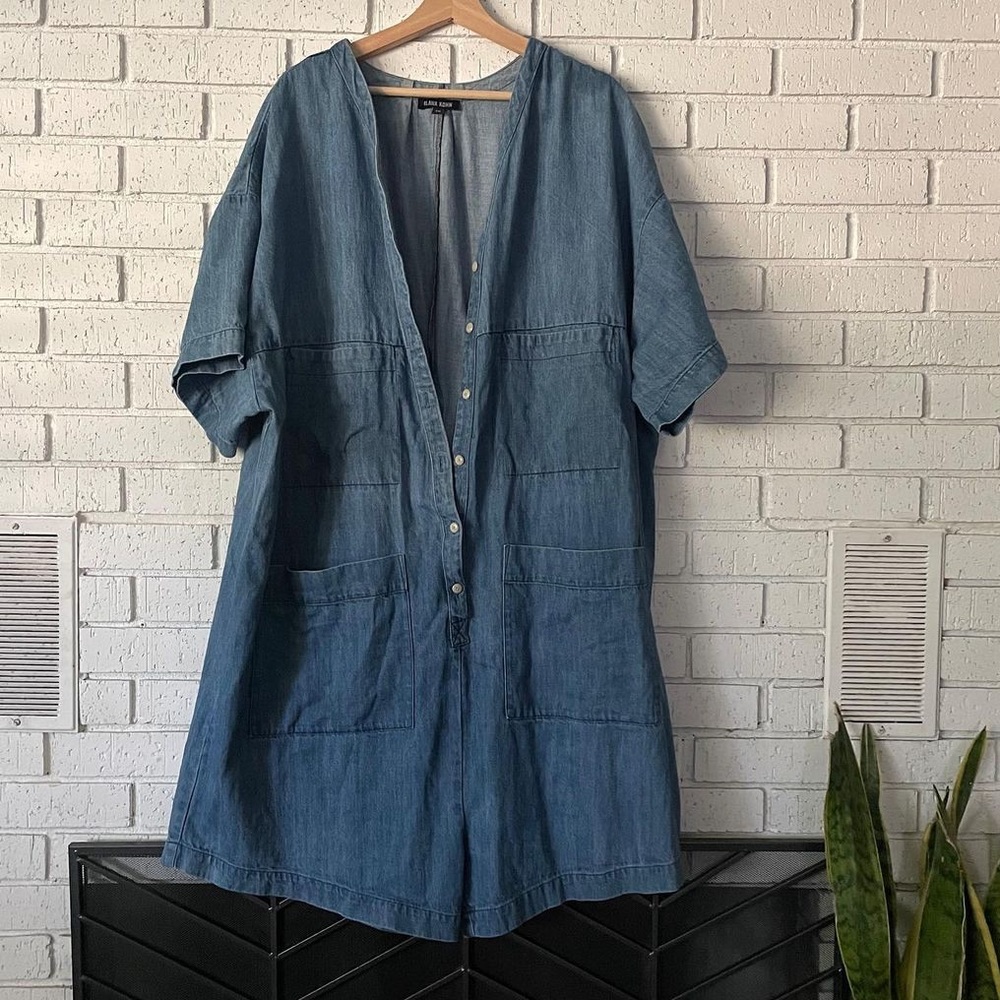 Ilana Kohn Tuck Romper in Denim